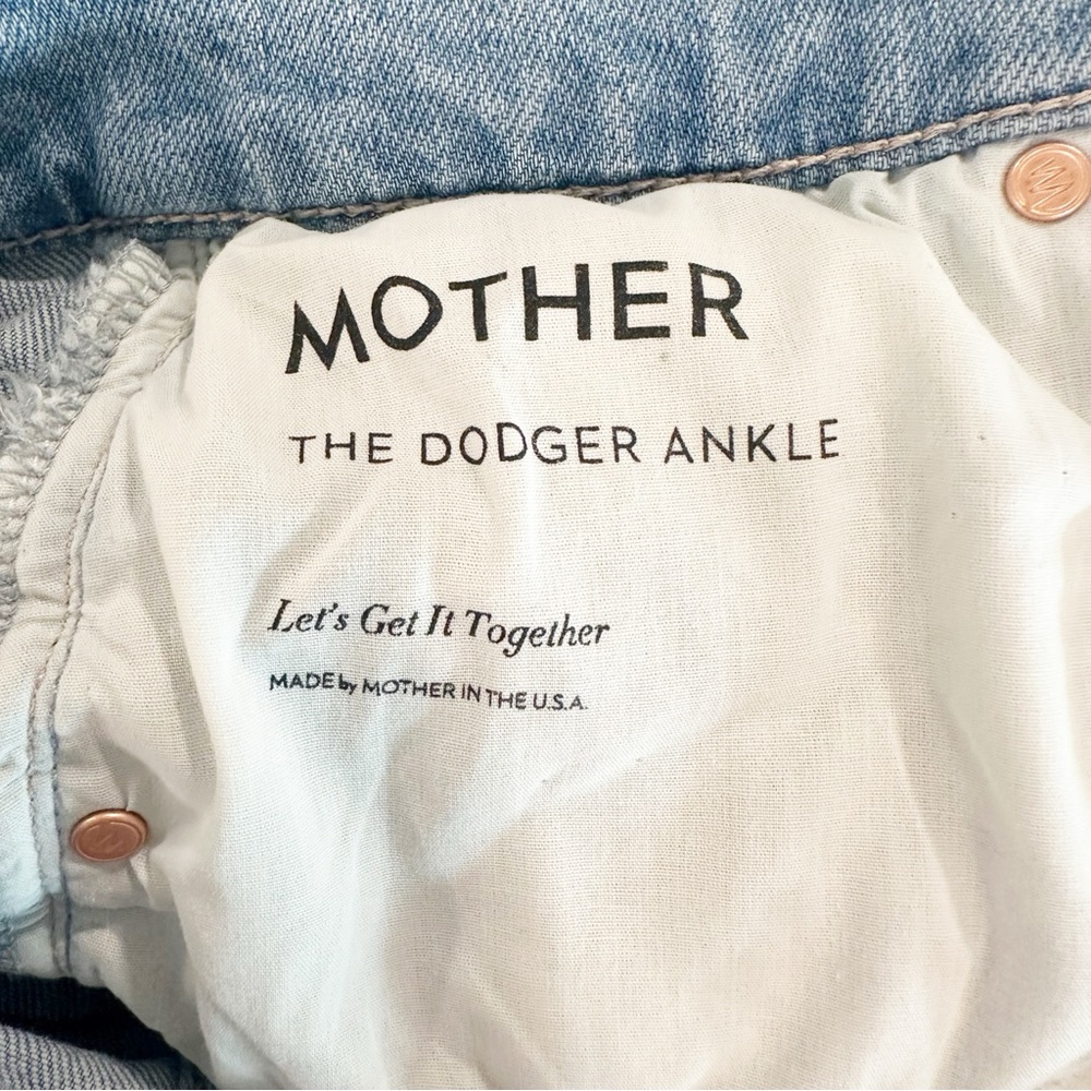 Mother Jeans The Dodger Ankle Slouch Loose Straight Leg Light Wash Size 25 - Picture 7 of 9